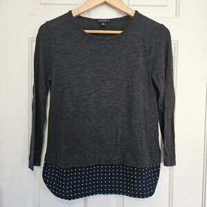 J CREW MERCANTILE Preppy Layered Sweater Polka Dot Academia Small Womens Career